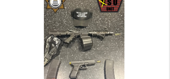 Felon Arrested for Firearms Possession by Sacramento Gang Suppression Unit