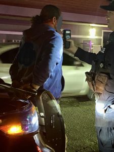 suspect under arrest - courtesy of woodland pd