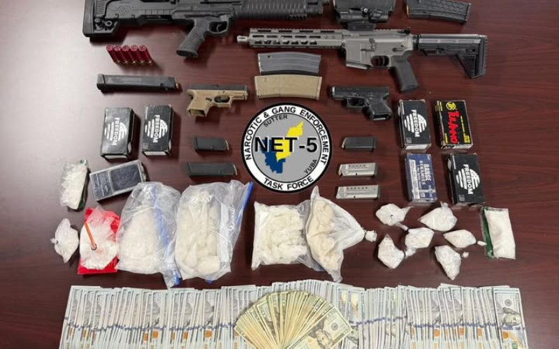 NET-5 Task Force Seizes Narcotics and Firearms in Yuba City Raid