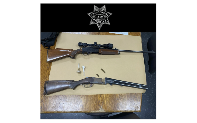 Vacaville: Convicted Felon Allegedly Caught with Firearms While Driving At Night with Headlights Off