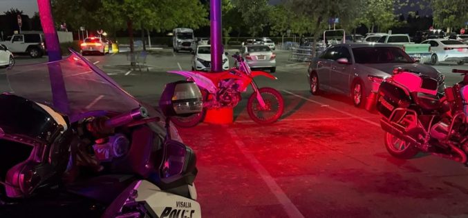 Dirt Bike Chase Ends in Visalia Walmart Parking Lot
