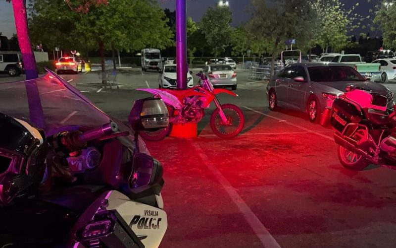 Dirt Bike Chase Ends in Visalia Walmart Parking Lot