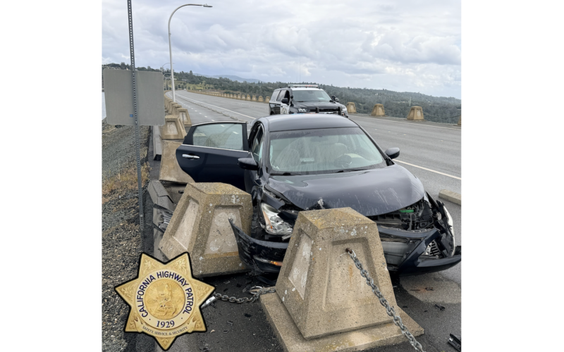 California Highway Patrol Responds to DUI Collision on Oroville Dam