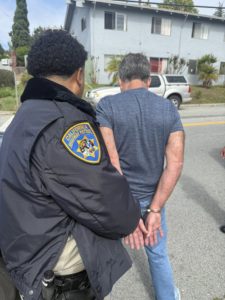 suspect in custody - courtesy of santa cruz chp