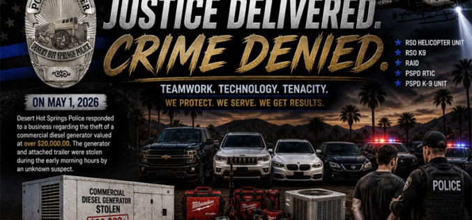 Search Warrant Leads to Recovery of Stolen Generator and Vehicles; One Arrested