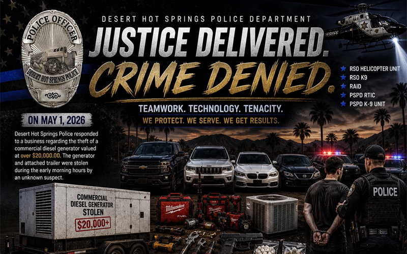Search Warrant Leads to Recovery of Stolen Generator and Vehicles; One Arrested