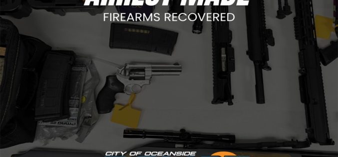 Convicted Felon Arrested Following Weapons and Ammunition Seizure in Oceanside