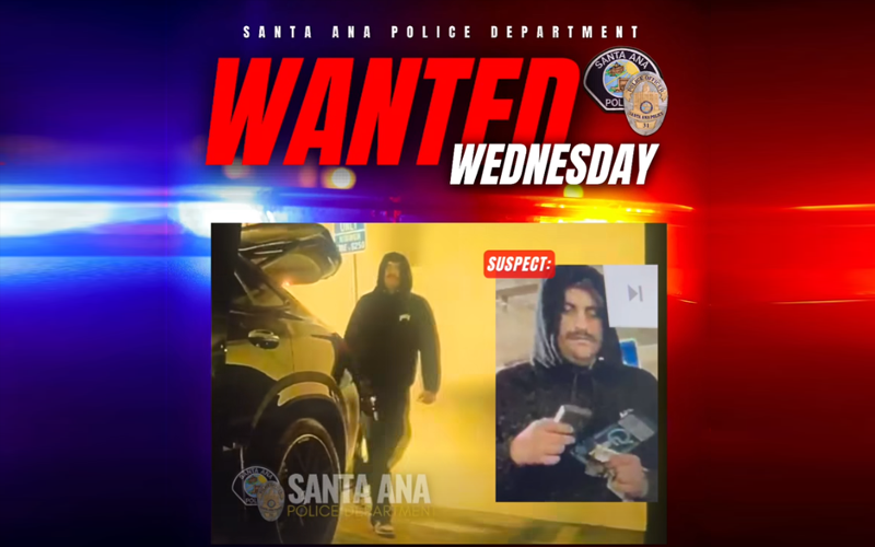 Santa Ana Police Seek Public Assistance in Identifying Vehicle Burglary Suspect