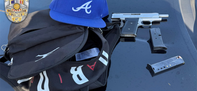 Westminster Gang Detectives Arrest Convicted Felon Following Loaded Firearm Discovery