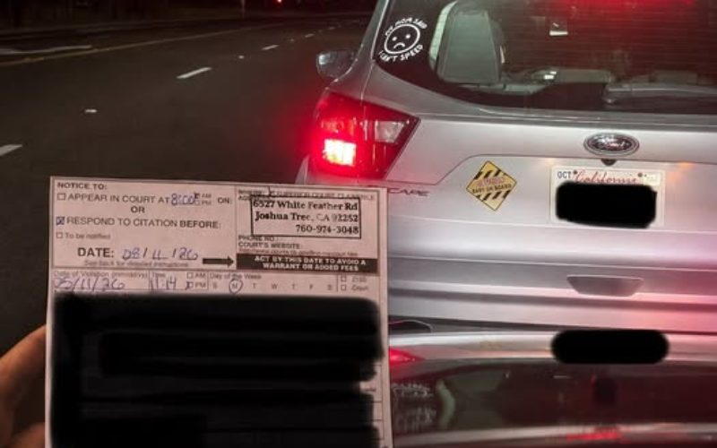 Unlicensed Motorist Cited for Traveling 91 MPH in a 55 MPH Zone with Infant Passenger