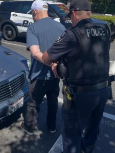 suspect in custody - after incident at in n out drive through - courtesy of napa county sheriff's office