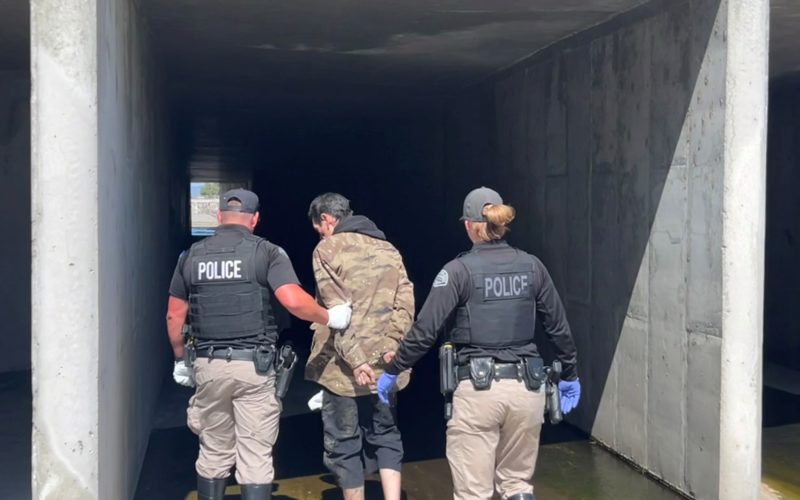 Homeless Task Force Arrests Individual with Outstanding Warrants in Flood Channel