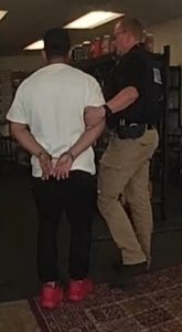 suspect in custody - courtesy of marina pd