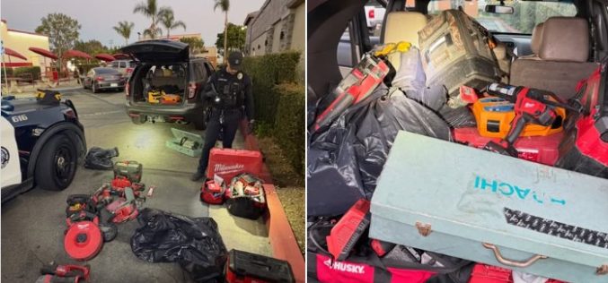 GPS Tracker Leads Police to Cypress Motel, Errant Vehicle Stop Recovers $13,500 in Stolen Tools