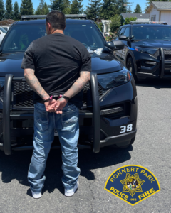 suspect in custody - courtesy of rohnert park police department