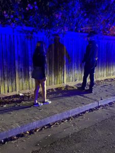 suspect and officer - courtesy of woodland pd