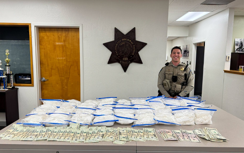 Routine Traffic Stop Leads to Large Methamphetamine Seizure near Visalia
