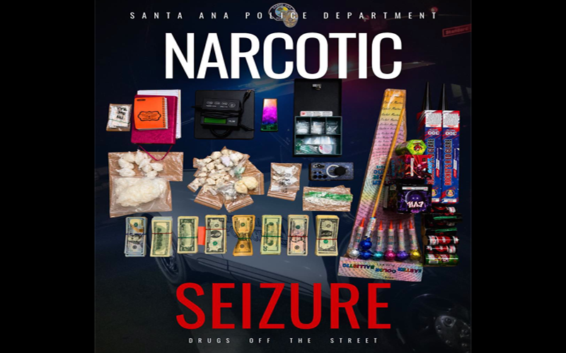 Santa Ana Police Seize Narcotics, Cash, and Fireworks Following Search Warrant Execution