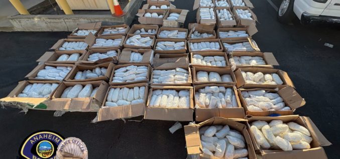 Approximately 2,200 Pounds of Methamphetamine Seized by Anaheim PD