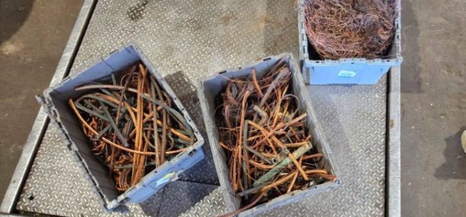 Agricultural Detectives Recover 185 Pounds of Stolen Copper and Metal Infrastructure Following Traffic Stop