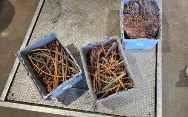 Agricultural Detectives Recover 185 Pounds of Stolen Copper and Metal Infrastructure Following Traffic Stop