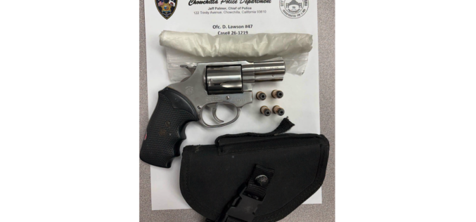 Chowchilla Police Allegedly Catch Man with Narcotics, Loaded Handgun During Traffic Stop
