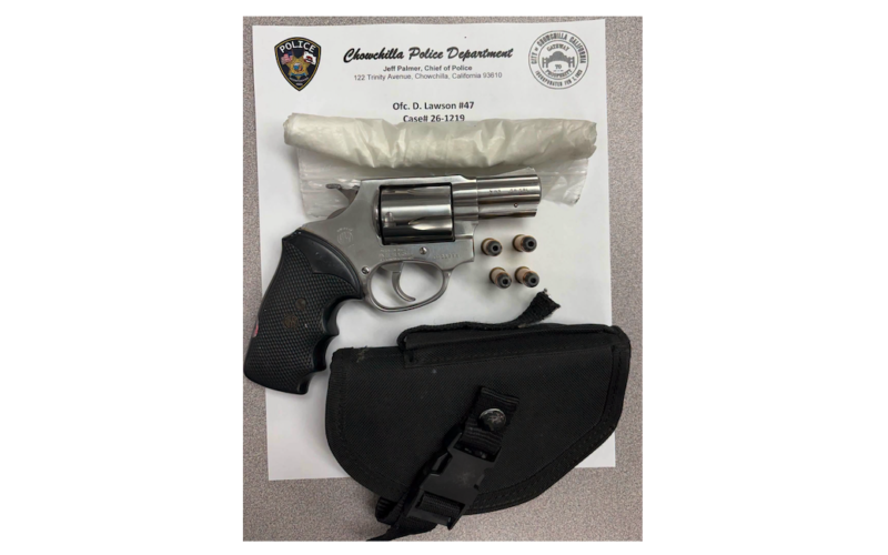 Chowchilla Police Allegedly Catch Man with Narcotics, Loaded Handgun During Traffic Stop