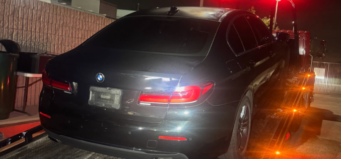 Felon Arrested, Stolen BMW Recovered in Nightshift Traffic Stop