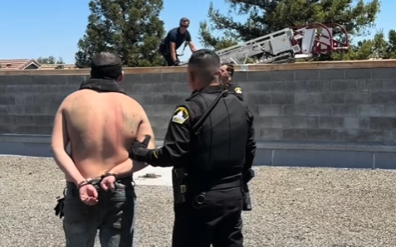 Man Arrested After Deputies Respond to Reports of Man on Roof of Safeway Building