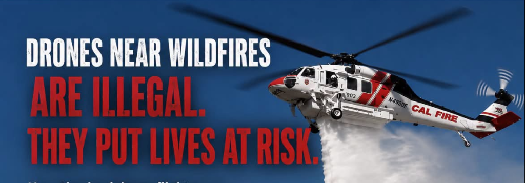 drones and wildfires image - courtesy of sierra county sheriff's office
