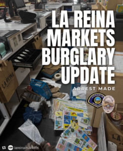 evidence and arrest announcement image - courtesy of anaheim pd