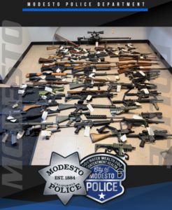 Firearm Evidence | Photo courtesy of Modesto Police Department