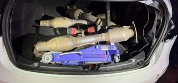 Police Recover Stolen Catalytic Converters Following Pursuit and Arrest of Two Suspects