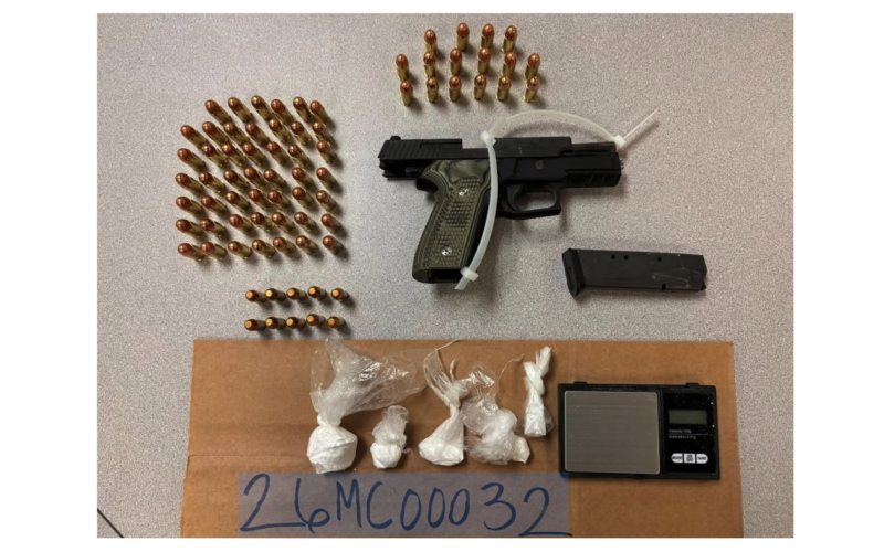 Authorities Allegedly Catch Wanted Man with Semi-Auto Handgun, Narcotics