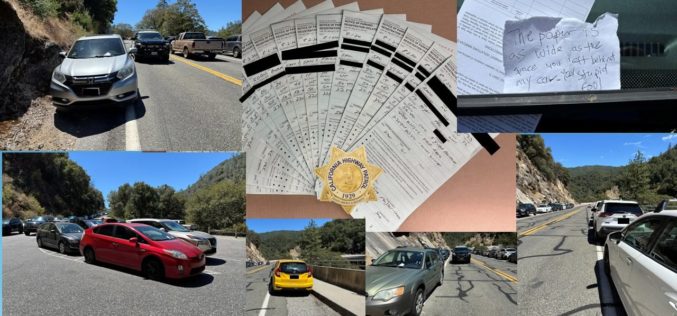 California Highway Patrol Issues Citations and Tows Vehicles Blocking State Route 49