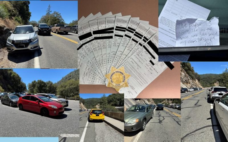 California Highway Patrol Issues Citations and Tows Vehicles Blocking State Route 49