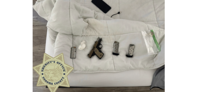 Guerneville Authorities Arrest Wanted Felon for Alleged Possession of Unregistered Firearm, Narcotics