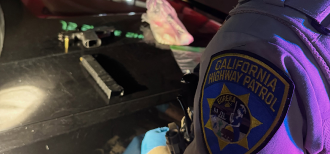 CHP Nighttime Traffic Stop Uncovers Stolen Handgun and Packaged Narcotics
