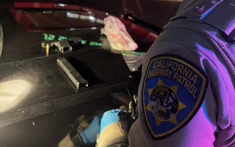 CHP Nighttime Traffic Stop Uncovers Stolen Handgun and Packaged Narcotics