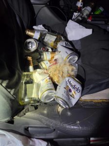 More open containers in car