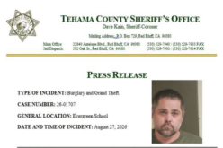 Redding Man Arrested Following Construction Equipment Theft at Evergreen School