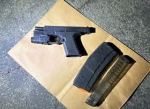 handgun and magazine