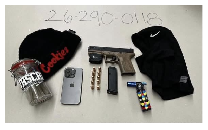 San Jose Police Allegedly Find Loaded Homemade Gun, Cannabis in Vehicle During Traffic Stop