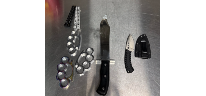 Healdsburg Man Awaiting Trial in Gang-Related Investigation Allegedly Caught with Brass Knuckles, Knives